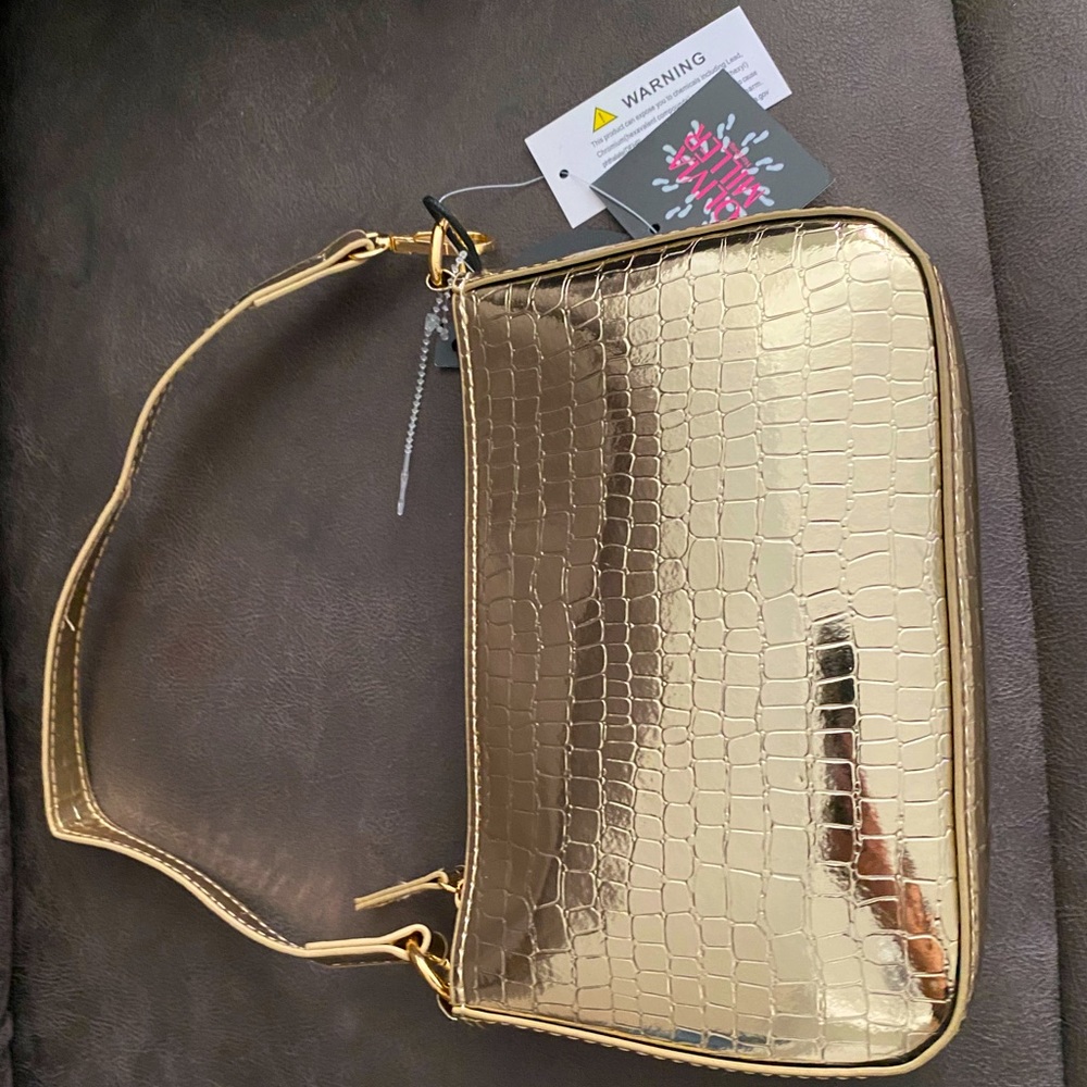 Gold shoulder bag